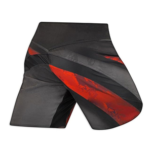 MMA Shorts for Men Sublimation Print Red Black Gray Quick Dry Mixed Martial <b>Arts</b> Training Fight Wear Regular Fit Adult Size - Product Image 3