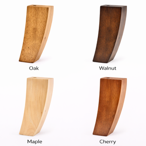 Pieds de meubles en bois massif courbés compacts, pieds de canapé et de meuble de remplacement, petite taille, design durable - Product Image 3