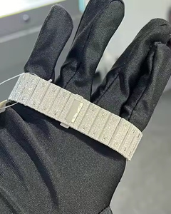 Montre pour homme à quartz, entièrement sertie de diamants Moissanite qualité VVS, style Hip Hop, luxe, pour soirée, montre statement - Product Image 2