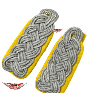 KEW Customizable Eco-Friendly Silver <b>Braided</b> Yellow Back Shoulder Board Luxury Epaulettes Vintage <b>Accessory</b> - Product Image 1