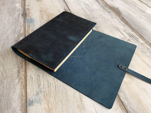 Housse de carnet d'affaires multifonctionnelle A5 en cuir véritable classique, résistante aux odeurs, rechargeable, LNBC-0133 - Product Image 3