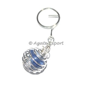Carnelian Healing Gemstone Tumbled <b>Keyring</b> Elegant Keychain for Displaying Your Keys - Product Image 4