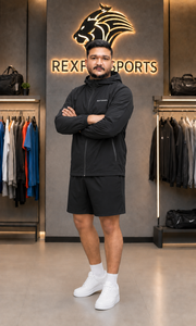 REXFIT SPORTS 2026Wholesale Custom Men’s Nylon Training Set Hooded Windbreaker <b>Jacket</b> and Shorts <b>Lightweight</b> Gym <b>Running</b> Wear - Product Image 6