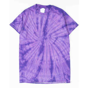 T-shirt à manches courtes pour homme, tie-dye, col rond, rouge, bleu, blanc, motif en spirale, décontracté, tricoté, coupe classique - Product Image 6