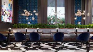 Muebles de restaurante <span class=keywords><strong>Dubai</strong></span> moderno ligero de lujo comida rápida mesa de comedor y sillas restaurante de madera Banco largo cabinas sofá - Product Image 2