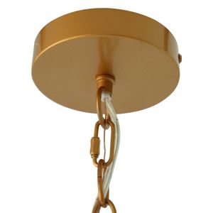 Lampadario e Lampada a Sospensione Eleganti con Oro Grezzo e Granato di Vetro Trasparente - Product Image 6