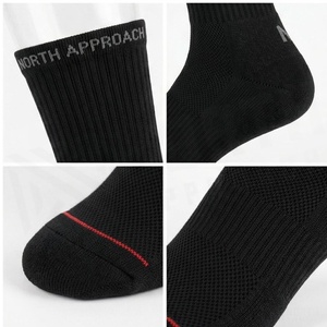 North Approach Crew <b>Socks</b> <b>Black</b> Breathable Running <b>Socks</b> for Adults Summer Season - Product Image 4
