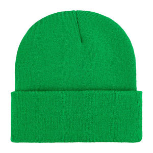White Unisex <b>Beanie</b> <b>Hat</b> 100% Acrylic Knitted Winter Cap Solid Color Casual Style for Adults 56-58CM Head Circumference - Product Image 5