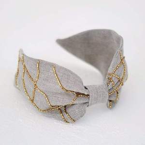 Serre-têtes unisexes contemporains faits main de haute qualité avec broderie et perles, idéaux pour les fêtes estivales, cadeaux personnalisés, coiffure moderne - Product Image 6