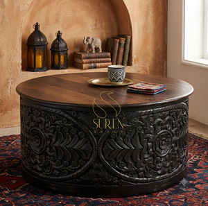 Table basse rectangulaire moderne avec finition grain de bois et rangement pour salon - Meubles écologiques pour la maison - Product Image 1