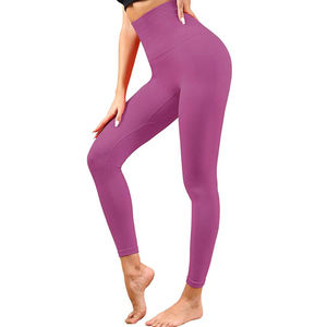 Leggings de yoga pour femme, tendance, à coutures, style à empiècements latéraux, coupe ajustée, taille haute, longueur cheville, antibactériens, respirants, avec poches - Product Image 4