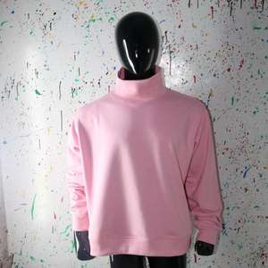 Sudadera con capucha rosa bebé, 100% algodón, estilo vintage, estilo urbano, con apliques bordados y cremallera, de Pakistán. - Product Image 3