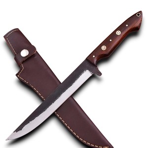 มีดเชฟฟิเลต์คมกริบ 58 HRC ทำจากเหล็กกล้าไร้สนิมคุณภาพสูง ตีขึ้นรูปด้วยมือ ด้ามไม้พะยูง เหมาะสำหรับกิจกรรมกลางแจ้ง ตั้งแคมป์ ตกปลา รับผลิตแบบ OEM - Product Image 1
