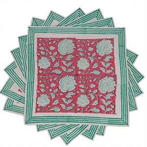 STUDIO-N Rose Garden Set de 6 dessous-de-plat faits à la main |   Sets de table en coton fleuri réutilisables |   Cuisine Écologique pour la Maison 01 - Product Image 3