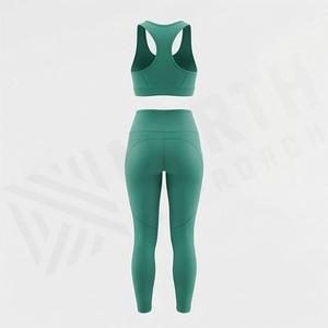 One Shoulder Breathable Seamless <b>Top</b> <b>Cross</b> Back Spandex Lining PlusSize Solid Womens Yoga Set Gym Fitness Activewear - Product Image 2