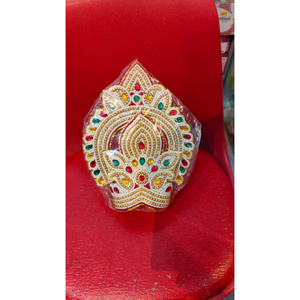 Couronne Mukut élégante en acrylique et strass, artisanat religieux léger, taille personnalisée, pour festivals, idoles divines et temples - Product Image 4