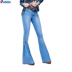 Jean évasé confortable pour femme, coupe skinny, taille haute, extensible, style bootcut, en denim, pour femme - Product Image 5
