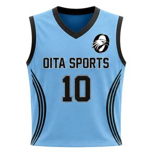 Camiseta de Baloncesto para Hombre y Mujer, Azul Cielo, Uniforme Deportivo, Logotipo Personalizado Impreso, Top sin Mangas, Ropa Deportiva para Entrenamiento y Juego - Product Image 1