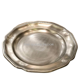 New Arrival Stainless Steel Metal Plated Round Shape Shinny Polished Charger Plate Home <b>Wedding</b> Party <b>Table</b> <b>Top</b> Accent - Product Image 3