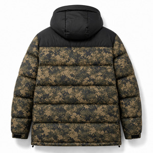 Full Sublimation Custom Printed Graphic Private Label Streetwear Oversized <b>Men</b> Puffer <b>Jacket</b> Bulk - Product Image 4