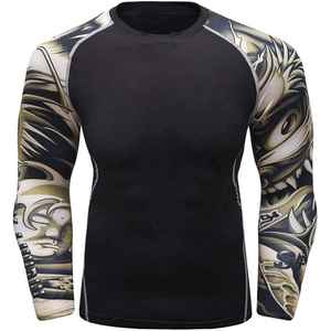 Rash Guard Transpirable para Hombre, Diseño Personalizado con Color y Logotipo a Medida, Manga Larga, para Adultos, Ropa de Gimnasio, Venta al Por Mayor - Product Image 1