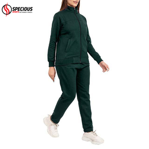 Survêtements pour femmes en tissu respirant 100% coton, décontractés, à la mode, streetwear, à capuche, en polaire, écologiques, manches longues - Product Image 3