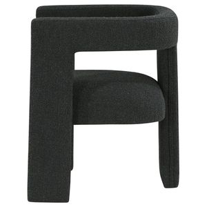 McKinley Black Boucle Upholstered Accent <b>Side</b> Chair for Living Room - Product Image 6