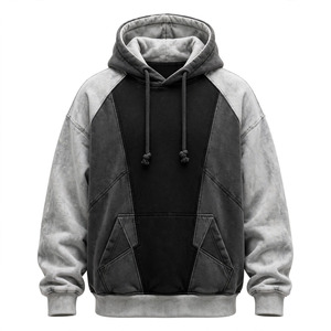Sweat à capuche surdimensionné personnalisé 450 GSM en molleton de coton épais pour homme, style streetwear, avec logo brodé, fabricant OEM - Product Image 1
