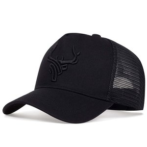 Gorra Trucker para Hombre con Bordado de Asta de Ciervo, Gorra de Béisbol Transpirable con Malla Trasera para Caza al Aire Libre, Visera Snapback de Verano - Product Image 5