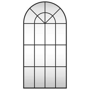 Espejo de pared de hierro con revestimiento en polvo y cristal negro de 19.7 x 39.4 pulgadas - Product Image 3