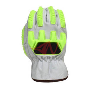 Guantes de Impacto de Cuero y TPR de Alto Rendimiento que Ofrecen Comodidad y Resistencia, Equipo de Seguridad Laboral - Product Image 2