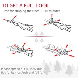 Albero di Natale Artificiale Sottile Non Illuminato Alto 2,4 m con 618 Punte, Base in Plastica, per Decorazioni Natalizie Nere - Product Image 5