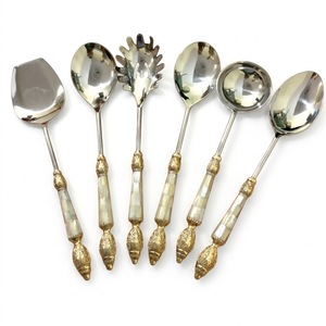 Antique <b>Victorian</b> Mother Of Pearl Cutlery Set Silver Plated Fruit Dessert Knives & Forks Engraved Sheffield Tableware Home Use - Product Image 2