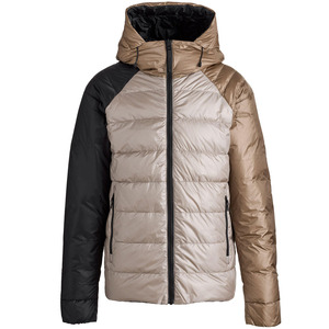 Chaqueta de Plumón con Capucha para Hombre, Negra, Cortavientos, con Cierre de Cremallera, Informal, para Invierno, Corte Regular, Exterior de Poliéster - Product Image 2