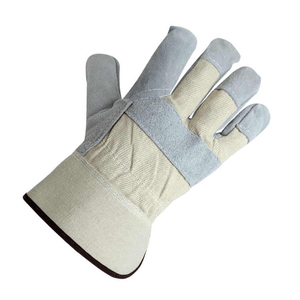 Guantes de Trabajo Canadienses con Palma de Cuero Dividido y Dorso de Lona, Guantes Reforzados con Doble Palma de Piel de Vacuno - Product Image 2