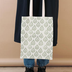 Sac à bandoulière durable imprimé en bloc, sacs en coton imprimés personnalisés de grande taille, utilisés pour les courses quotidiennes, commande en gros, sac à vêtements - Product Image 6