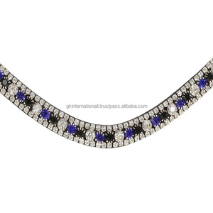 สายหนังรูปม้าสุดหรูสีดำประดับคริสตัลหลากสีแวววาวระยิบระยับ - Product Image 6