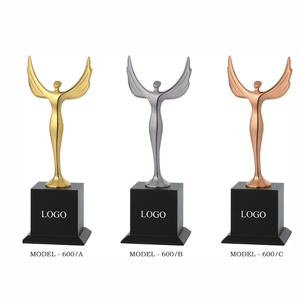 Elegant Cultural Award <b>Trophies</b> Graceful Lady Shape Metal Achievement Awards In Golden Silver Bronze Finishes For Ceremonies - Product Image 3