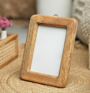 Cadre photo en bois rustique chic, éco-responsable, fait main, durable, poli à la main, forme personnalisée, orientation verticale, pour table - Product Image 4