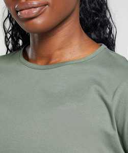 เสื้อยืดแขนยาวผู้หญิงขายส่ง สำหรับฤดูใบไม้ผลิและฤดูใบไม้ร่วง ทรงเข้ารูป คอกลม เสื้อพื้นฐาน เสื้อยืดเรียบๆ - Product Image 6