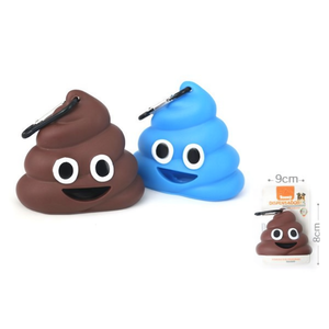 Dispensador de bolsas para excrementos de mascotas Yommy, forma de caca de 9 cm, para perros y gatos - Product Image 2
