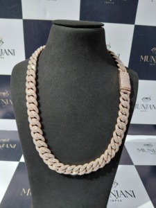 Upgrade any jewelry collection with this premium 925 Sterling <b>Silver</b> VVS Moissanite Cuban Link <b>Chain</b>, crafted with precision and - Product Image 2