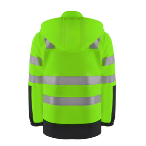 <b>Waterproof</b> High Visibility Safety <b>Jacket</b> Reflective <b>Hi</b>-<b>Vis</b> Workwear Winter Coat Neon Green Construction Industrial Rainwear - Product Image 4