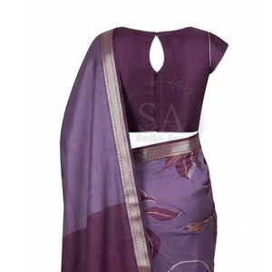 Sari classique pour femmes, robe traditionnelle drapée, broderie détaillée, vêtements ethniques élégants, tenue de fête, mariage, cérémonie - Product Image 6