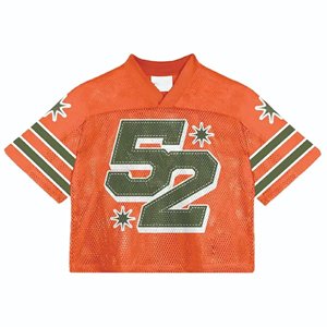 Maillot de football sublimé vert pour homme All Star, col en V, manches courtes, maille respirante en polyester, vêtement adulte, coupe régulière - Product Image 4