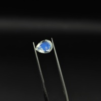 Lot de pierres précieuses en pierre de lune arc-en-ciel blanche naturelle, taille poire facettée, calibrées 68 mm, pour la fabrication de bijoux