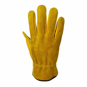 Premium Cowhide Leather Work <b>Gloves</b> Men Safety <b>Driver</b> <b>Gloves</b> Durable Construction Gardening Industrial Protective <b>Gloves</b> - Product Image 3