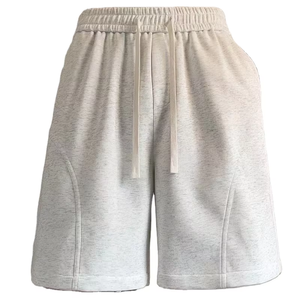 Men's Casual Sports Shorts Hot Shorts Knitted Mid Waist 100% Cotton Eco-Friendly Breathable Quick Dry Elastic Drawstring Shorts - Product Image 1