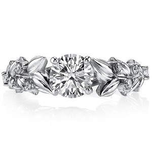 Anillo de Moissanita en Plata de Ley 925 con Baño de Oro Blanco, Geométrico, para Compromiso, Boda, Fiesta, Anillo de Lujo Solitario Brillante - Product Image 1