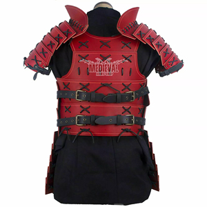 Costume de samouraï en cuir fait main, armure traditionnelle de guerrier japonais, costume d'historien, reconstitution historique, fête des pères, Halloween - Product Image 2